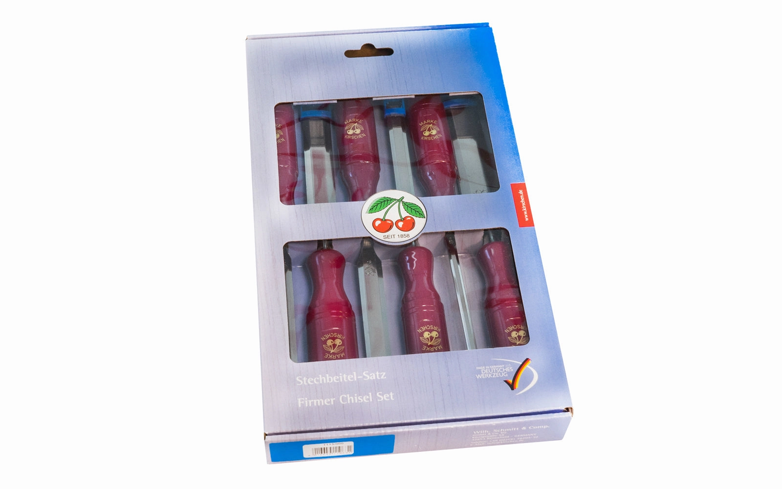 Two Cherries 6-Piece Firmer Chisel Set - 6, 10, 12, 16, 20, 26 mm
