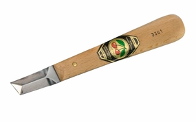 Two Cherries Chip Carving Knife ~ Straight Blade, Three Edges