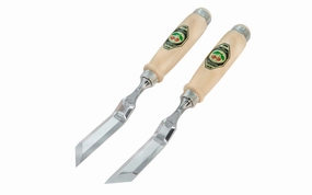 Two Cherries Pair of 45 Cranked & Skew Bevel Edge Chisels - 20 mm