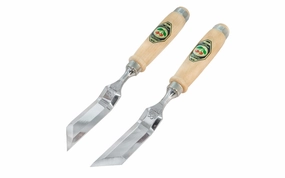 Two Cherries Pair of 45 Cranked & Skew Bevel Edge Chisels - 26 mm