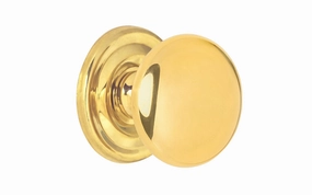 Unlacquered Solid Brass Core Cabinet Knob ~ 1-1/4" Diameter