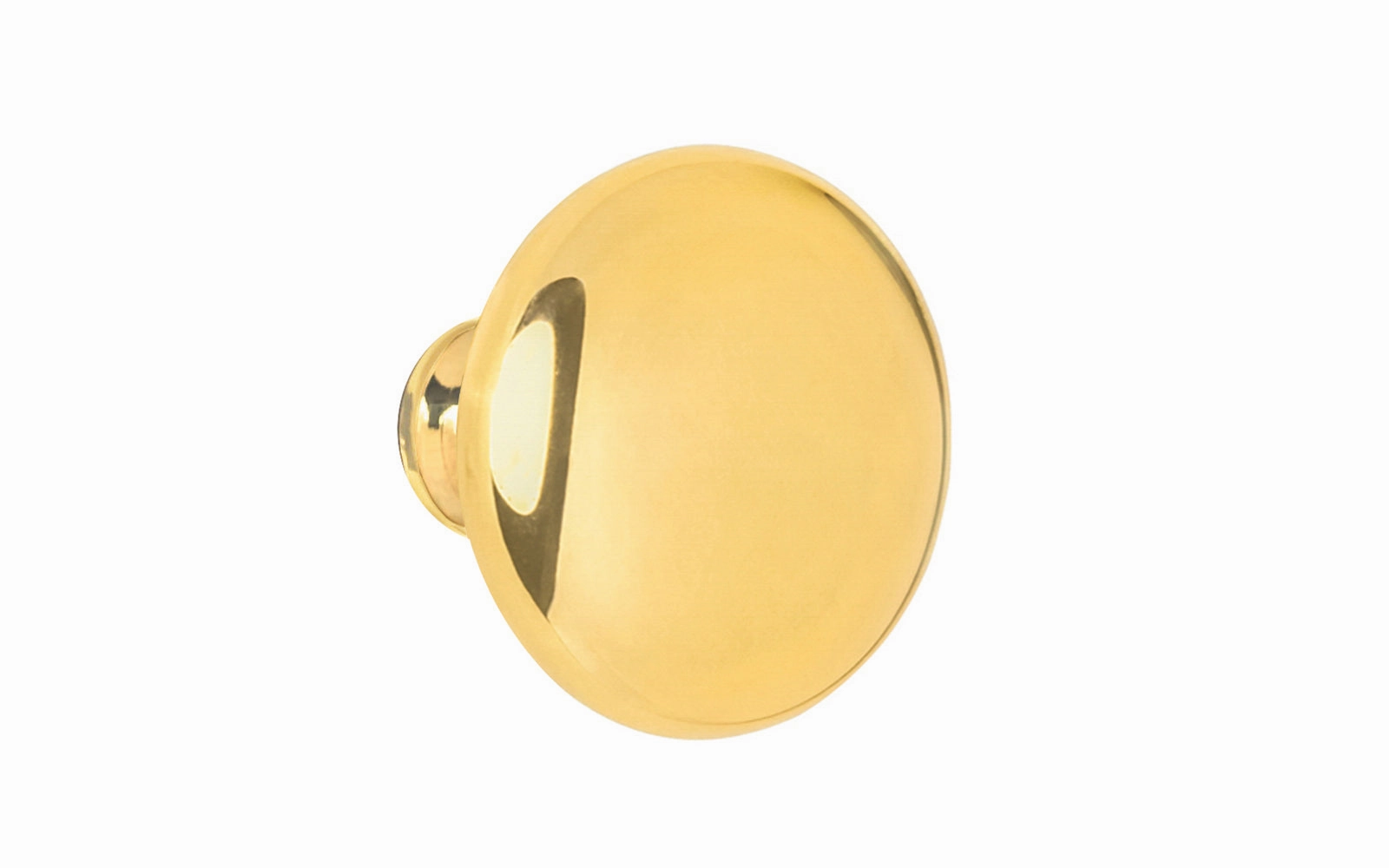 Unlacquered Solid Brass Core Cabinet Knob ~ 1-1/4" Diameter