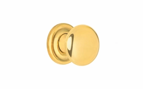 Unlacquered Solid Brass Core Cabinet Knob ~ 5/8" Diameter