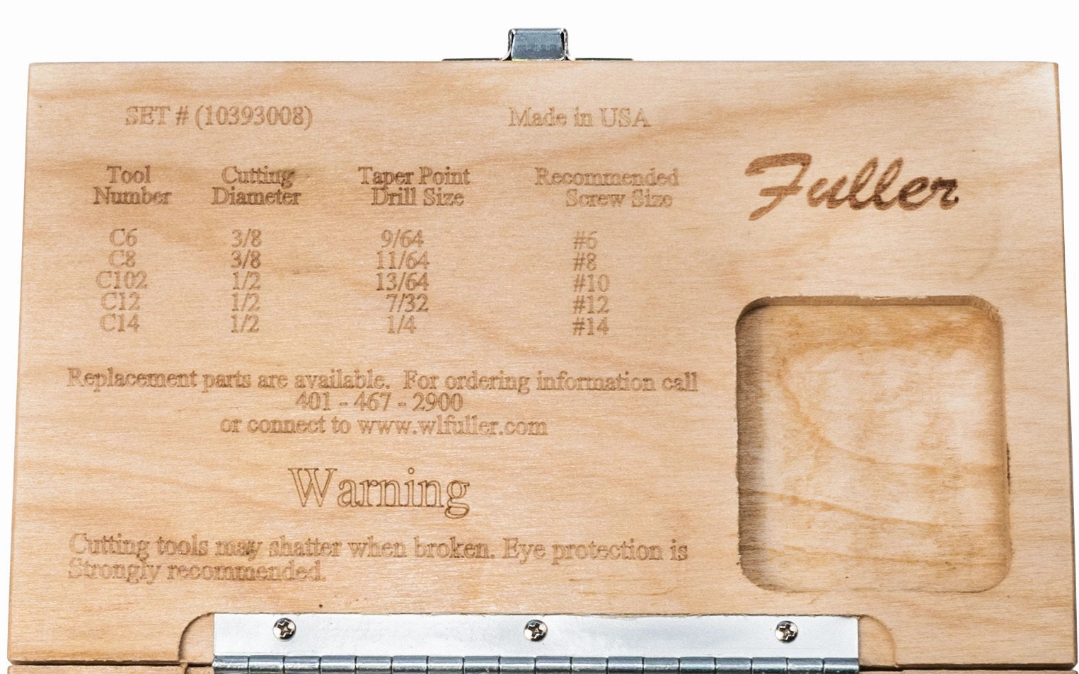 W.L. Fuller No. 8 Set - Countersink & Tapered Drill Bit Set ~ 10393008