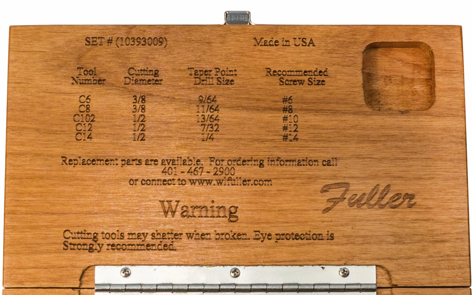 W.L. Fuller No. 9 Set - Countersink & Tapered Drill Bit Set ~ 10393009