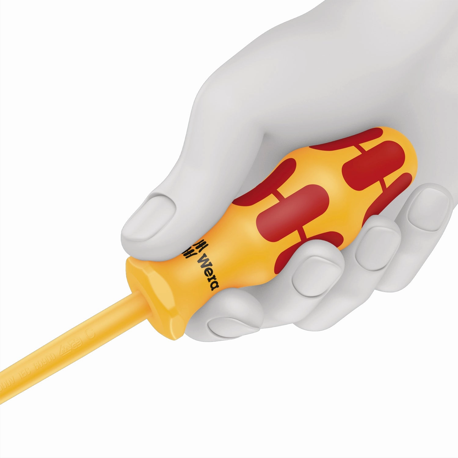 Wera 1060 i VDE-insulated Kraftform slotted screwdriver, 0.6 x 3.5 x 100 mm