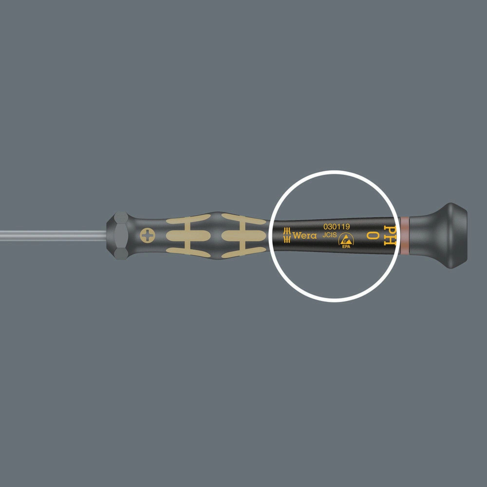Wera 1550 PH S ESD Kraftform Micro screwdrivers, # 1 x 40 mm