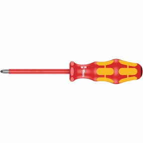 Wera 165 i PZ VDE Insulated screwdriver for Pozidriv screws, PZ 0 x 80 mm
