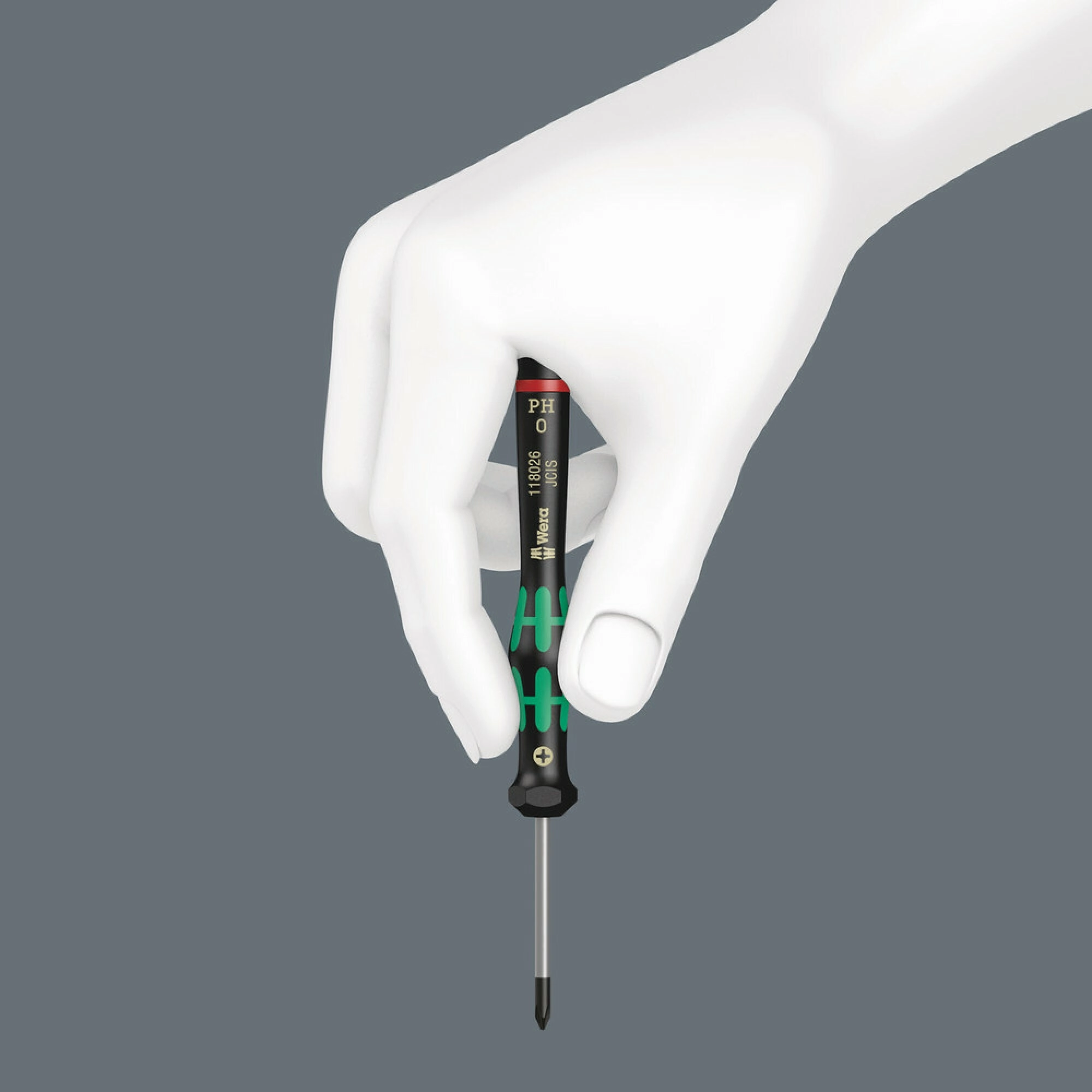 Wera 2050/6 Screwdriver set and rack for electronic applications, 6 pieces