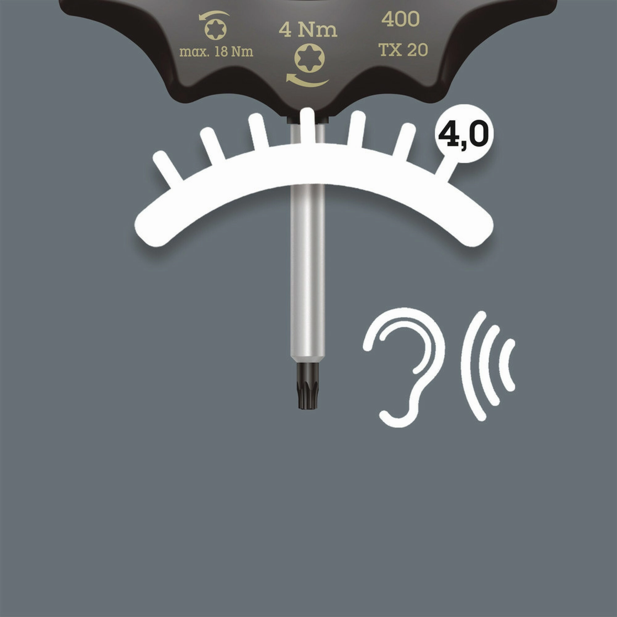 Wera 400 TX Torque-indicator, TX 25 x 5.0 Nm