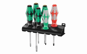 Wera 6-PC Screwdriver Set & Rack "334/368/6"