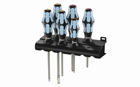 Wera 6-PC Stainless Screwdriver Set & Rack "3334/6"