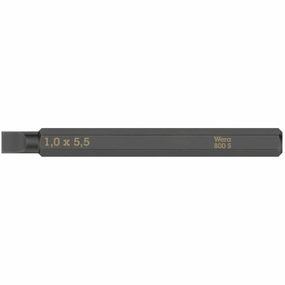 Wera 800 S Slotted bits for impact screwdrivers, 1.2 x 6.5 x 70 mm