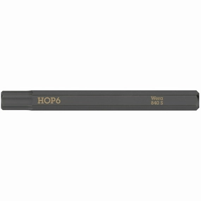Wera 840 S Hex-Plus bits for impact screwdrivers, 5/32" x 70 mm
