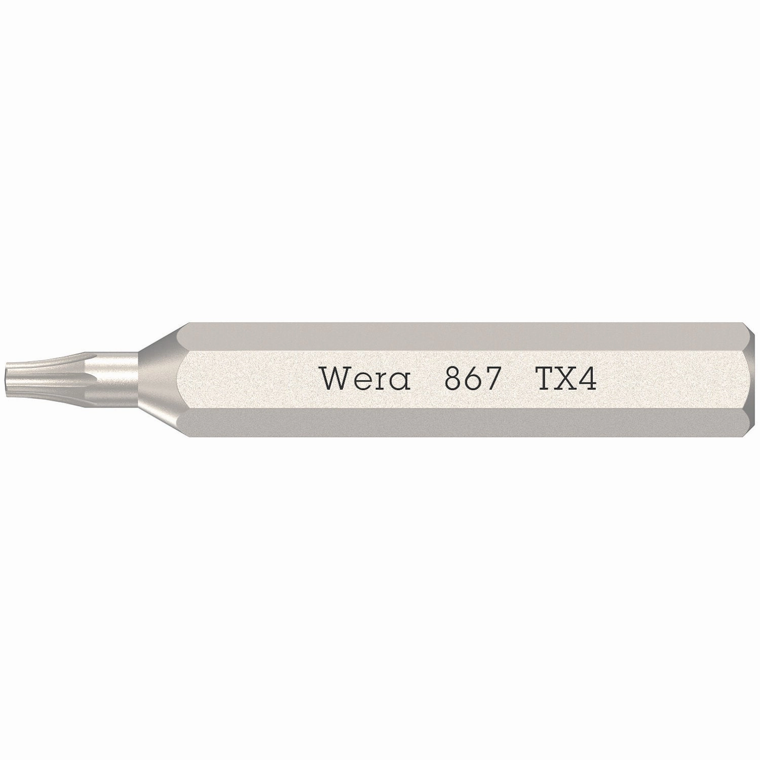 Wera 867/0 Micro Bits for TORX Socket Screws, TX4 x 30 mm