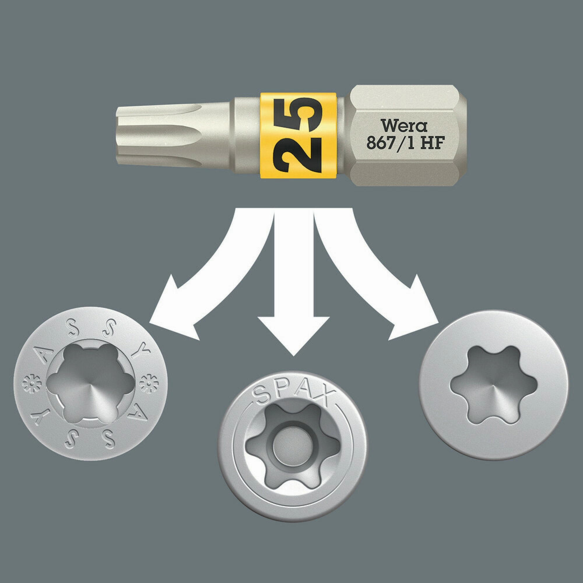 Wera 867/1 TORX HF Bits with holding function, TX 30 x 25 mm