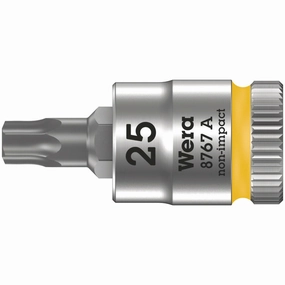 Wera 8767 A TORX Zyklop bit socket, 1/4" drive, TX 20 x 28 mm