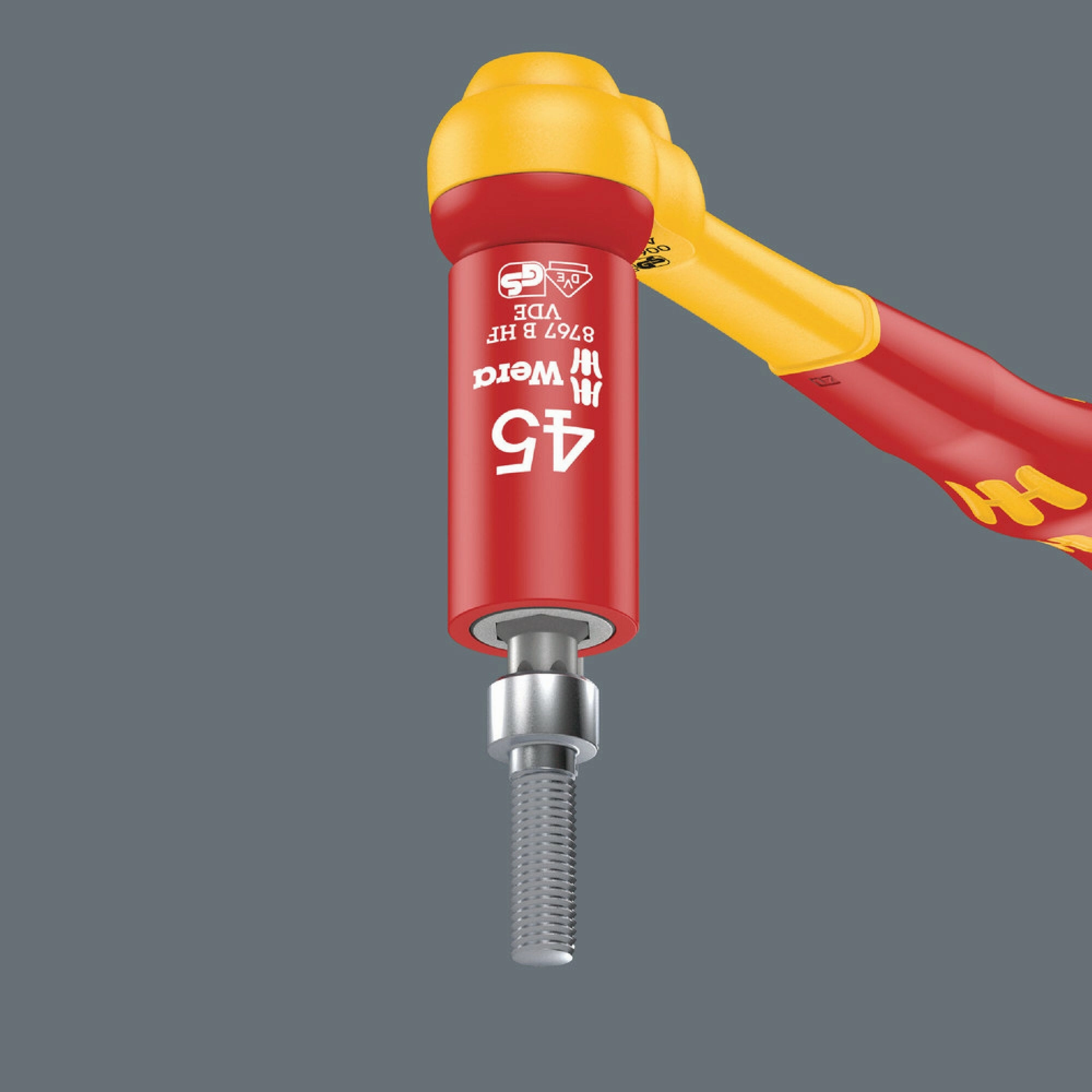 Wera 8767 B VDE HF TORX Zyklop bit socket, insulated, with holding function, 3/8" drive, TX 30 x 55 mm