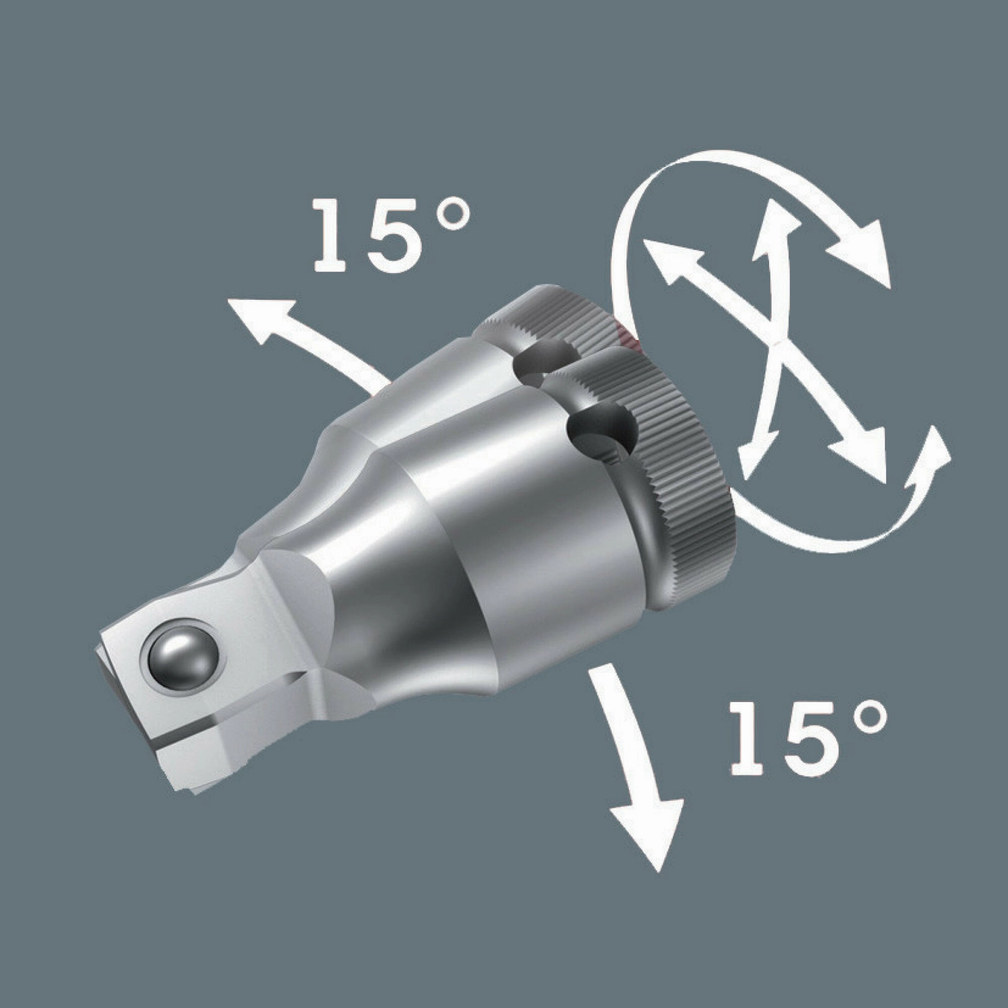 Wera 8794 A Zyklop wobble extension, 1/4", 1/4" x 56 mm