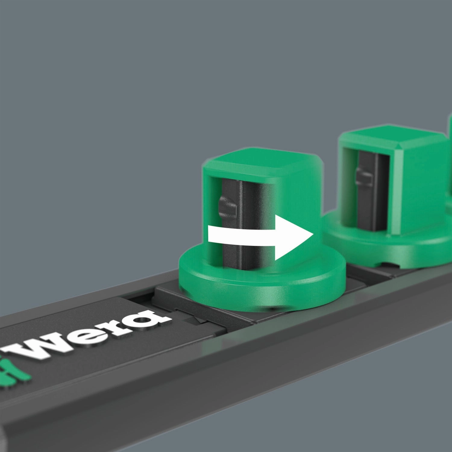 Wera 9660 Magnetic Rail B Impaktor Deep 1 Socket Set, 3/8" Drive, 10 Pc.