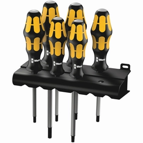 Wera 977/6 TORX Screwdriver set Kraftform Wera: Chiseldriver and rack, 6 pieces