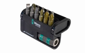 Wera Bit Set with Ring Magnet Bit Holder - "Bit-Check 12 Universal 2"