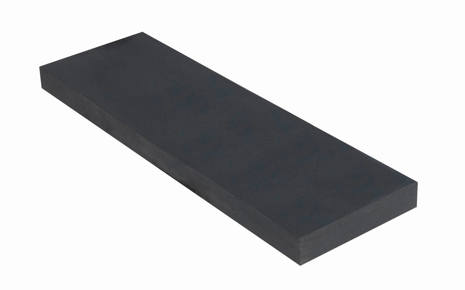 Wide Black Hard Arkansas Bench Stone with Wooden Box ~ 8" x 2-1/2"