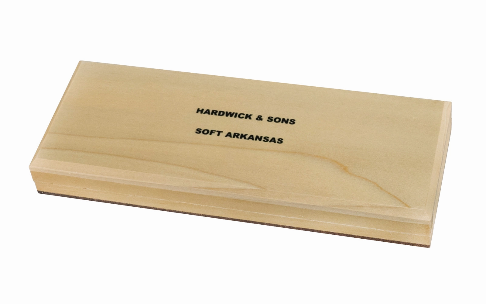 Wide Soft Arkansas Bench Stone with Wooden Box ~ 8" x 2-1/2"
