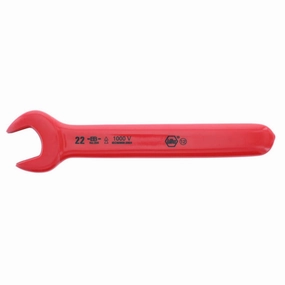 Wiha Tools 20022 Insulated Open End Wrench, 22 mm x 196 mm, 15 Angle