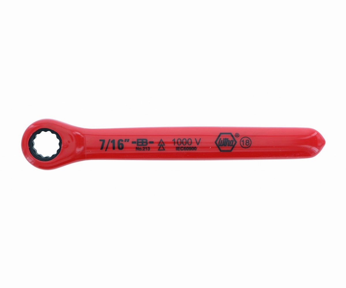 Wiha Tools 21327 Insulated Ratchet Wrench 7/16"