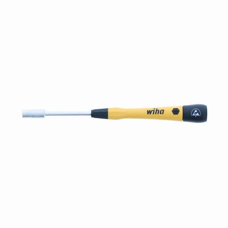 Wiha Tools 27776 ESD Safe PicoFinish Precision Screwdriver - Nutdriver 7/32" x 60mm