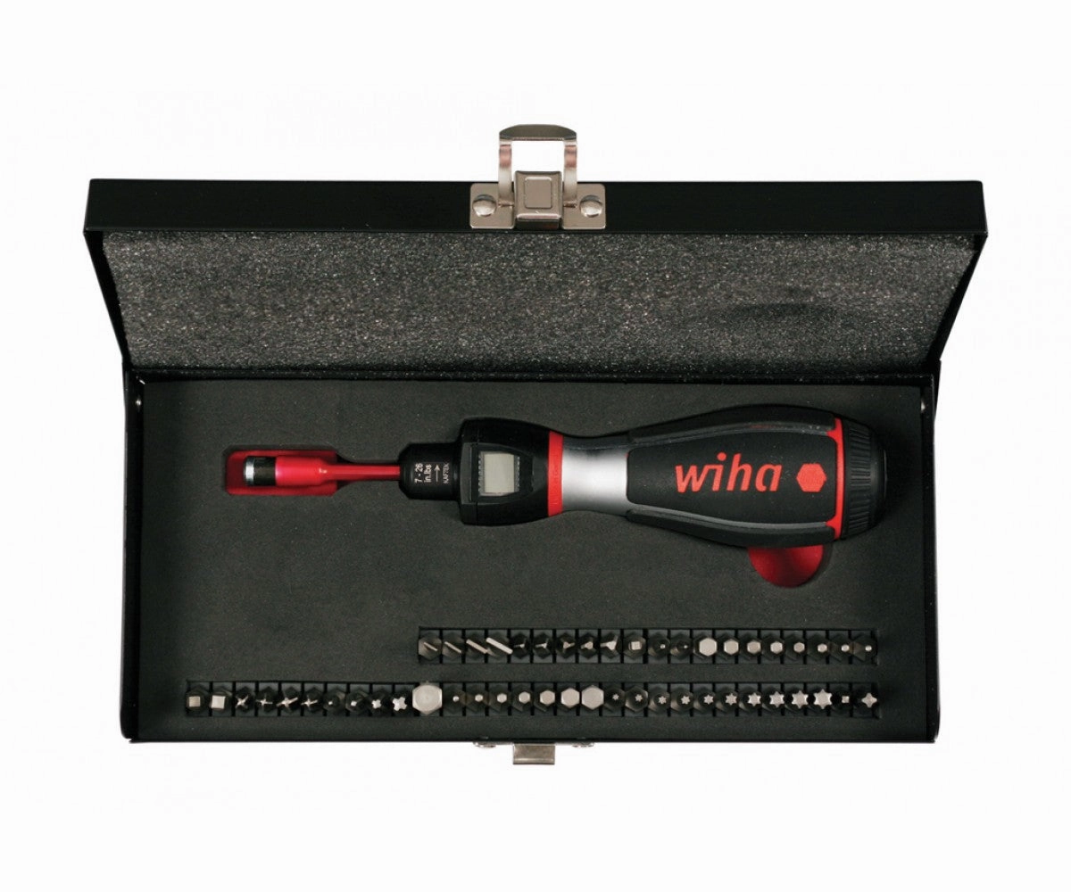 Wiha Tools 28892 iTorque Digital Torque Control Bit Set in Metal Storage Box, 7-26
