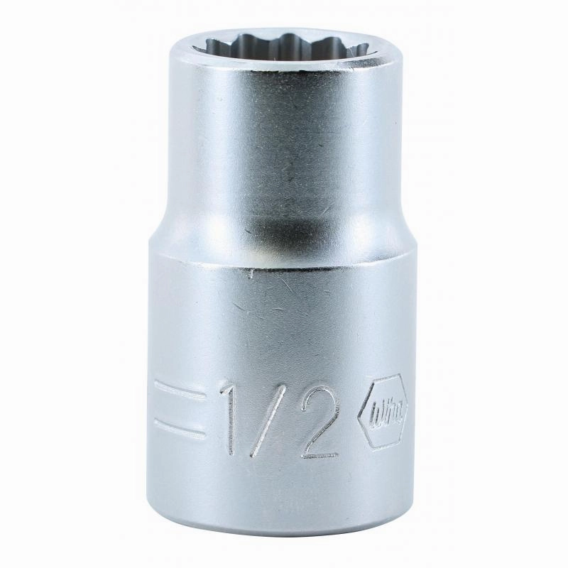 Wiha Tools 33811 12 Point, 1/2 Inch Drive Standard Socket, 1/2 Inch