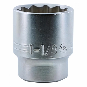 Wiha Tools 33821 12 Point, 1/2 Inch Drive Standard Socket, 1-1/8 Inch