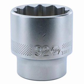 Wiha Tools 33848 1/2 Inch Drive Socket, 12 Point, 32 mm