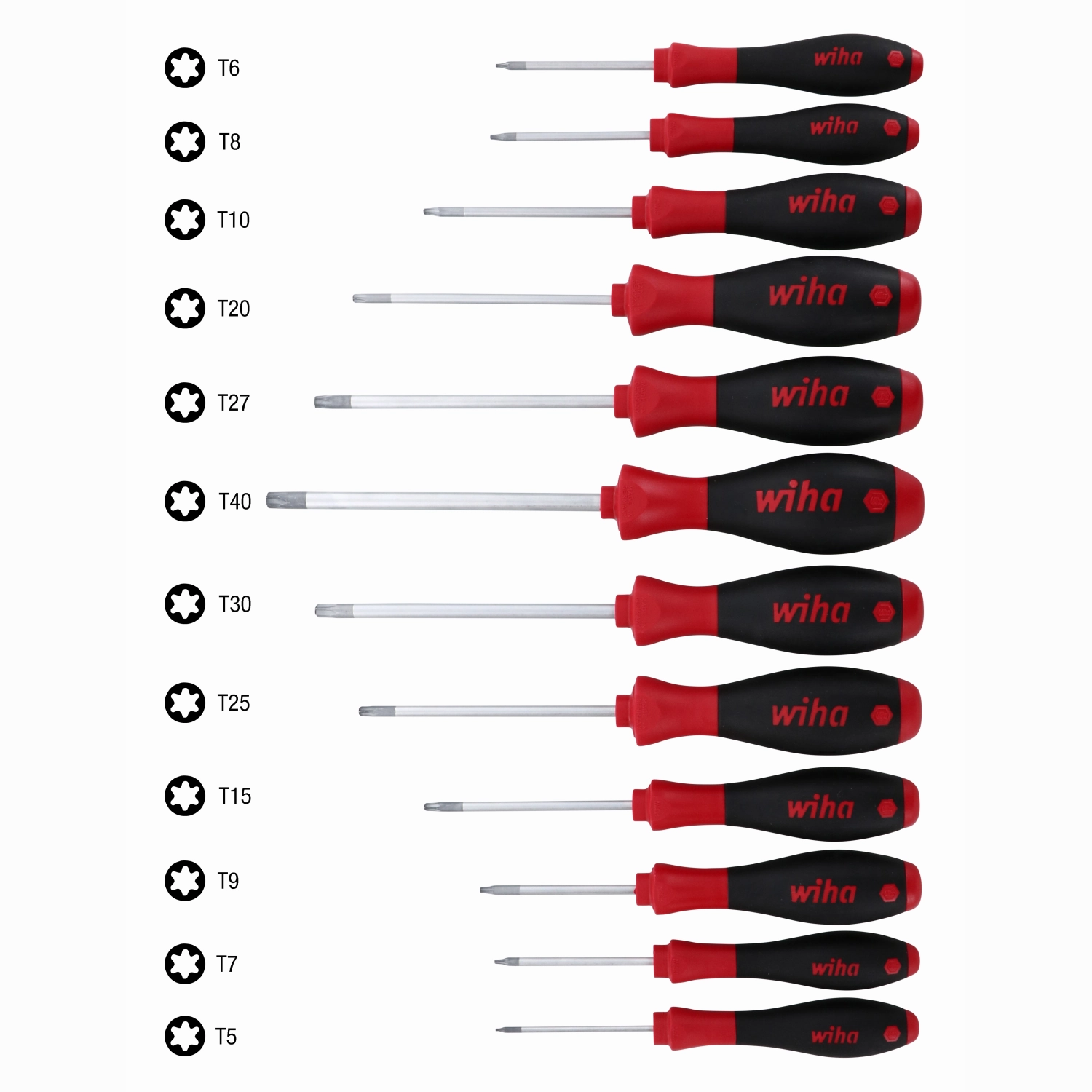 Wiha Tools 36267 12 Piece TORX SoftFinish Screwdriver Set
