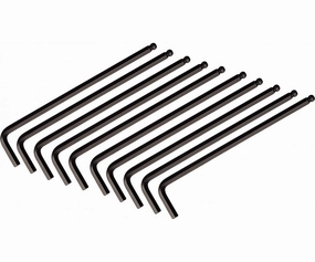 Wiha Tools 46739 Ball End Mid-Length Hex L - Key, 8.0 mm, 10 Pk.
