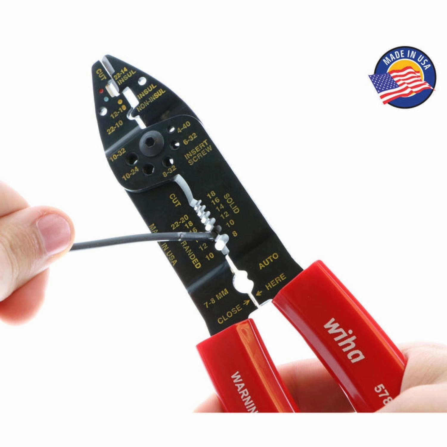 Wiha Tools 57812 Wire Stripper Pliers / Cutters, 8.5"