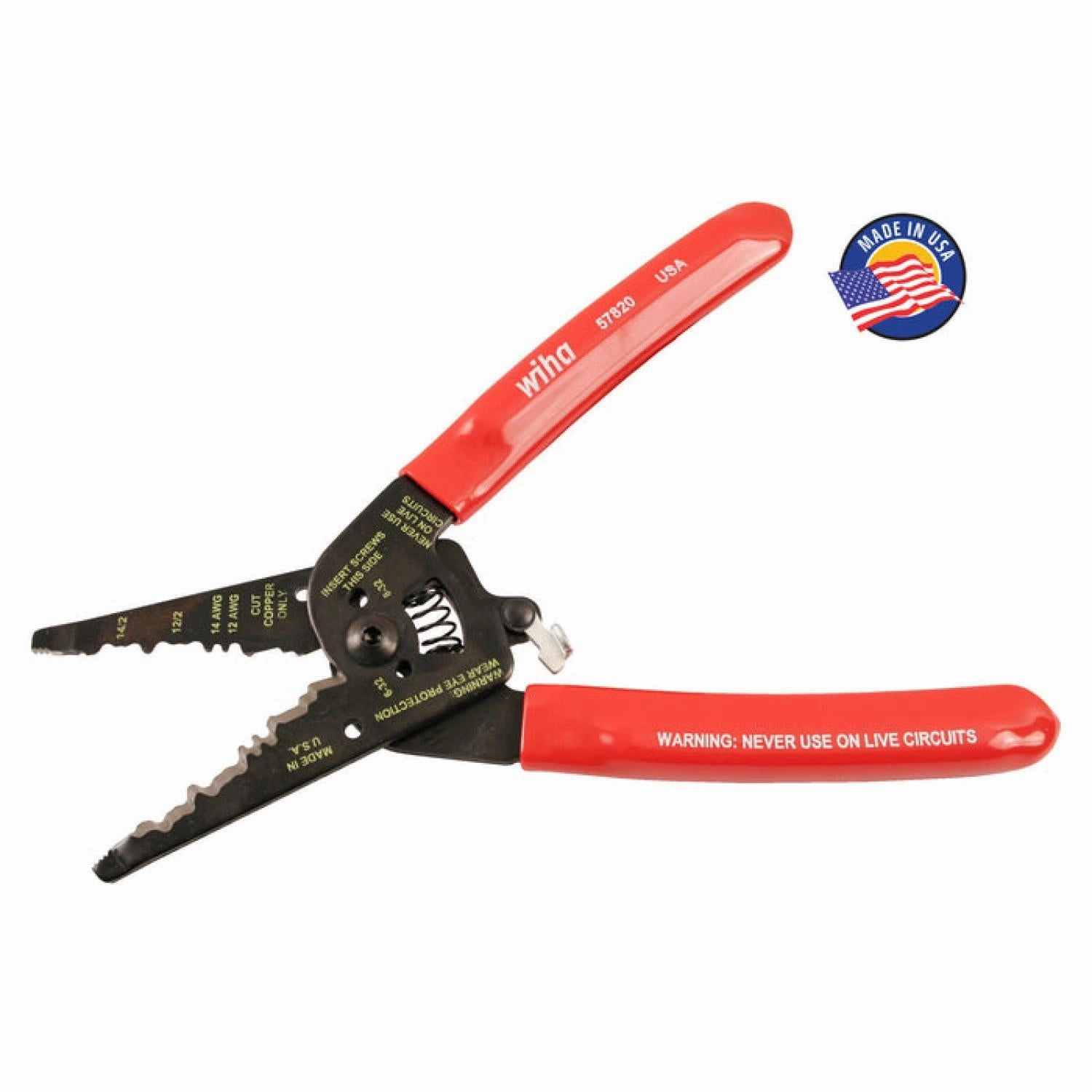 Wiha Tools 57820 Wire Strippers Dual NM-B Cable - 7.75"