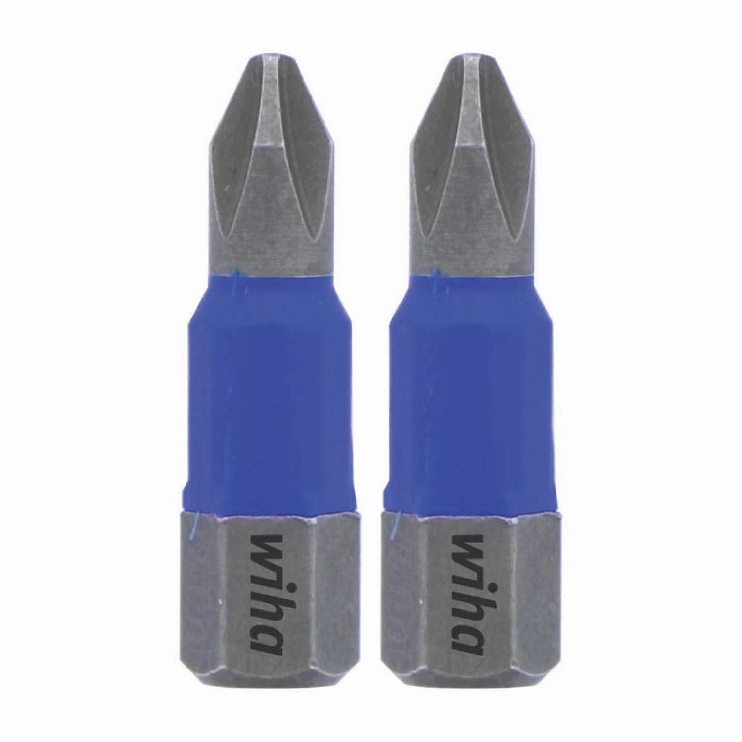 Wiha Tools 70002 TerminatorBlue Impact Bit Phillips #2 - 1 Inch - 2 Pack