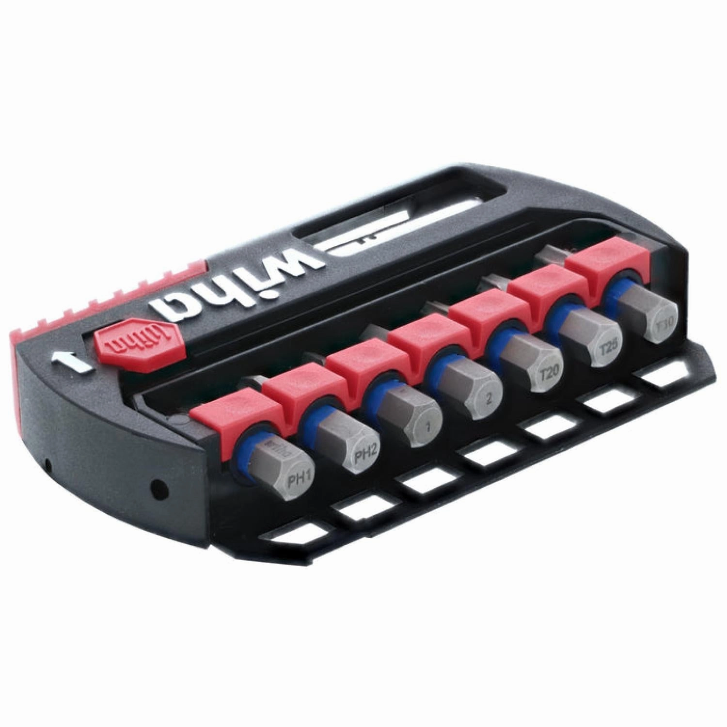 Wiha Tools 70098 8 Piece TerminatorBlue Impact Bit Set With Magnetic Bit Holder - 1 Inch Bits