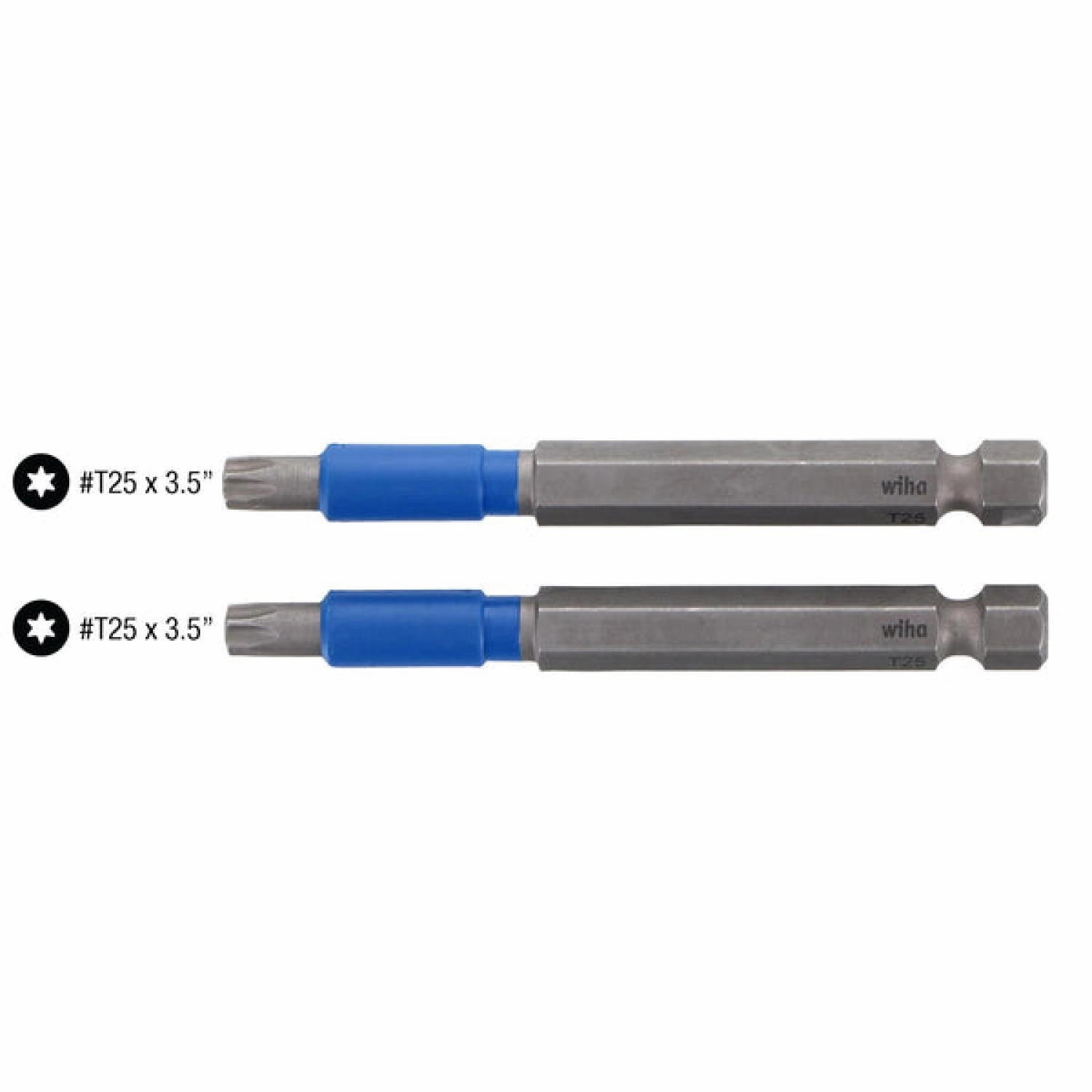 Wiha Tools 70319 TerminatorBlue Impact Bit TORX T20 - 3.5 Inch - 2 Pack