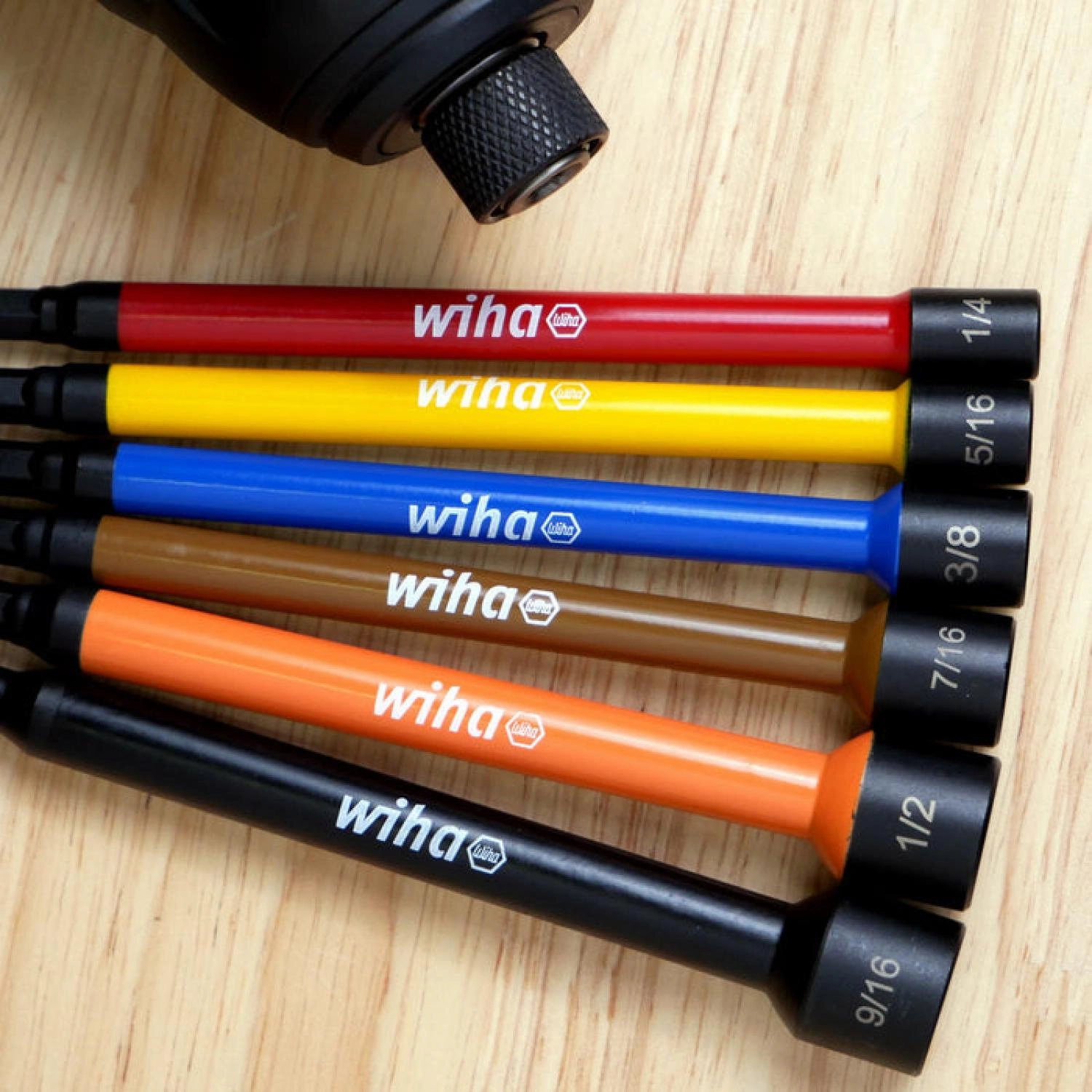 Wiha Tools 70486 Color Coded Magnetic Nut Setters Set, 6 Pc.