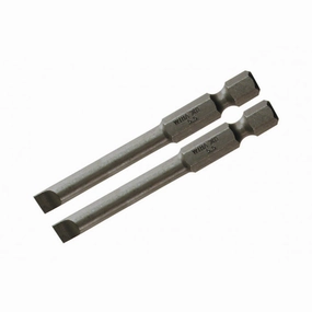Wiha Tools 73909 Slotted Power Bit, 5.5 mm x 70 mm, 2 Pk.