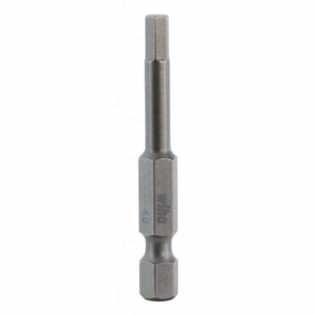 Wiha Tools 74340 Hex Metric Power Bit, 4.0 mm x 50 mm, 10 Pk.