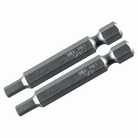 Wiha Tools 74383 Hex Inch Power Bit, 1/8" x 50 mm, 2 Pk.