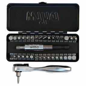 Wiha Tools 74996 1/4" Ratchet And Bits, 35 Piece Set