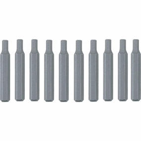 Wiha Tools 75620 System 4 Hex Metric Micro Bits, 2.0 mm x 28 mm, 10 Pk.