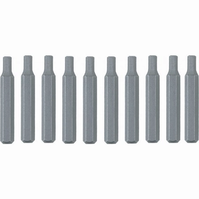 Wiha Tools 75635 System 4 Hex Inch Micro Bits, 1/8" x 28 mm, 10 Pk.