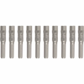 Wiha Tools 75645 System 4 Inch Nut Setters Micro Bits, 4 mm Drive, 3/32" x 30 mm, 10 Pk.